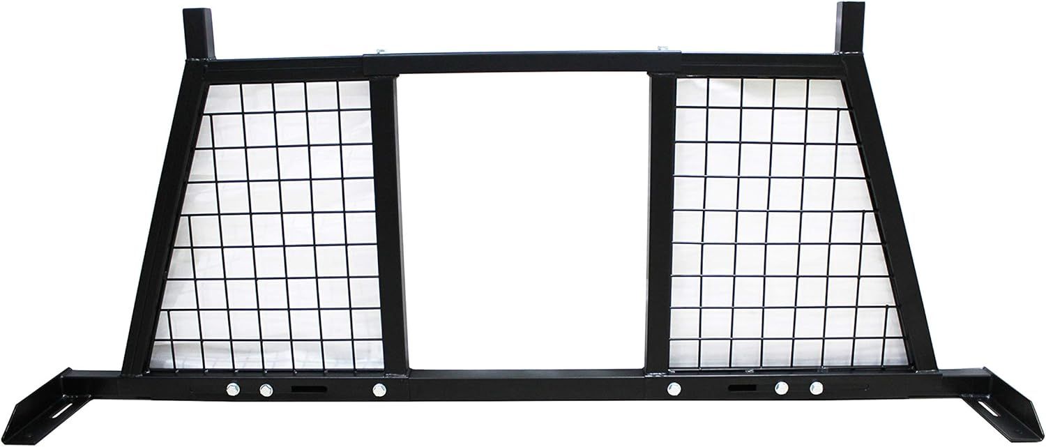 Truck Headache Rack – Fits 62 to 76.5 Beds - No-Drill Bolt-On Mount, Grid Screen for Visibility.