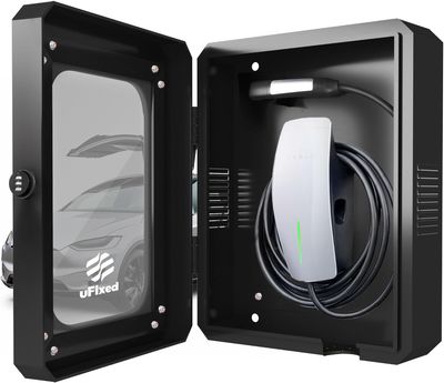 Weatherproof Outdoor EV Charger Enclosure Box with Lock for Tesla Wall Charger and Chargepoint