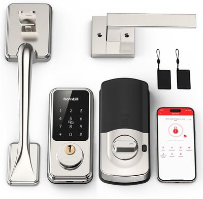 Digital Smart Door Lock Set – Front Door Handle &amp; Deadbolt, Bluetooth Keypad, Auto Lock