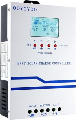 Solar Charge Controller 60A – MPPT 12V–48V, LCD Display, Regulator for AGM, Gel, Flooded, Lithium