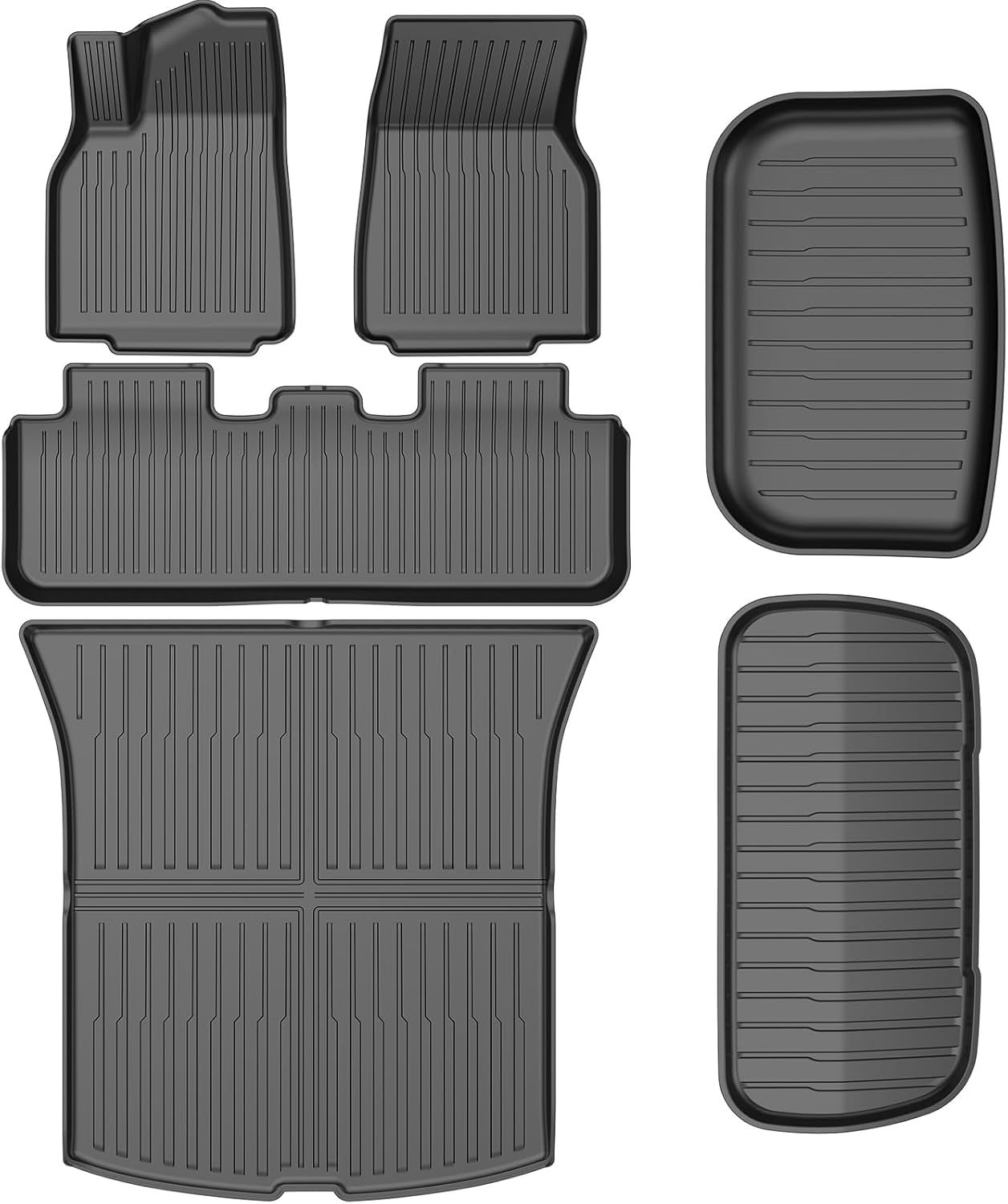 2024–2025 Tesla Model 3 Floor Mats – Highland Custom Fit Cargo &amp; Trunk Liners, All-Weather TPE