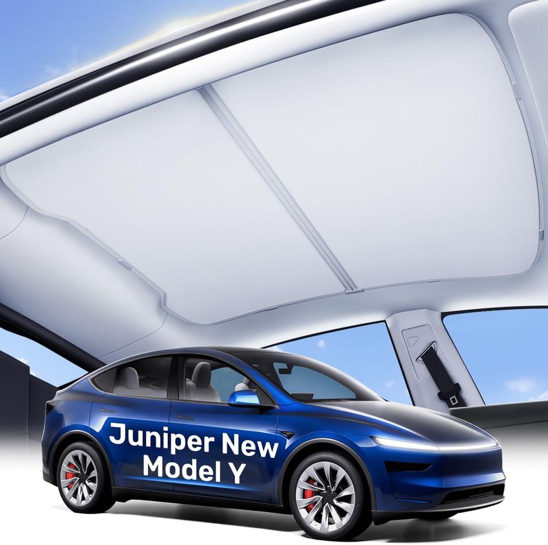 Tesla Model Y Sunshade  2025–2026 Juniper Roof Glass Shade, Magnetic, Foldable, Heat Insulation