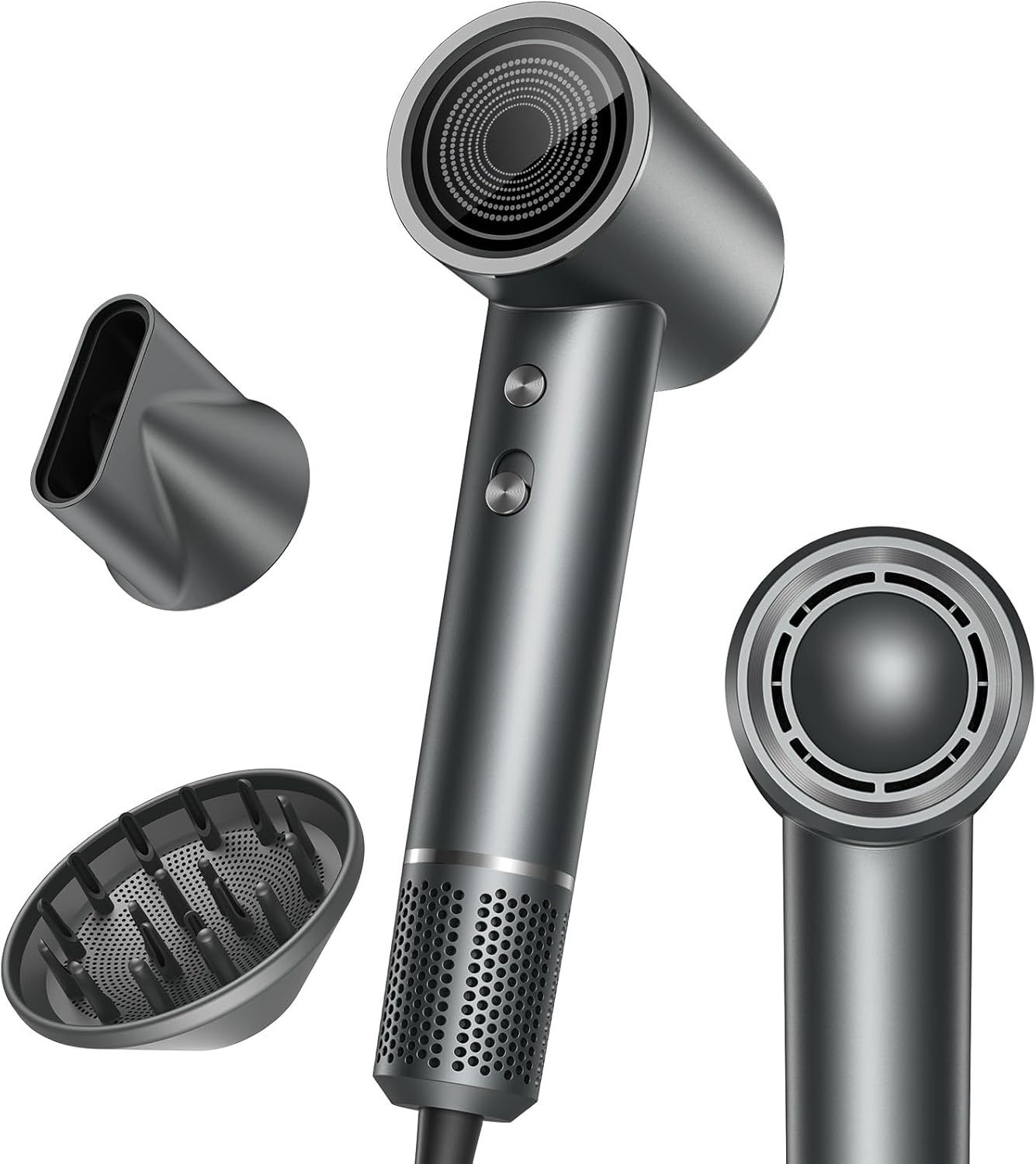 Professional Ionic Hair Dryer – High Speed Blow Dryer with Diffuser, Fast Drying, Salon/Home Use