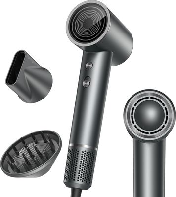 Professional Ionic Hair Dryer – High Speed Blow Dryer with Diffuser, Fast Drying, Salon/Home Use