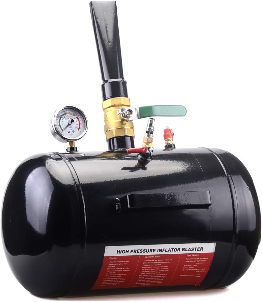 5 Gallon Tire Bead Seater Air Tank – Heavy Duty Tool for Quick Tire Inflation Car/Truck/ATV