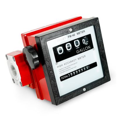 Mechanical Fuel Flow Meter 1.5&quot; – Aluminum, 4-52 GPM, 4-Digit for Transfer Pumps