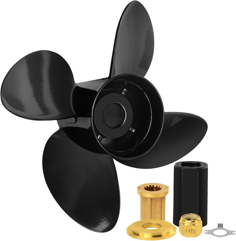 Boat Propeller 4-Blade Aluminum 14x19 Pitch – Replacement for Mercury Outboard 135-300HP