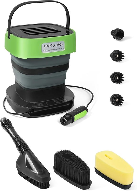 Rechargeable Pressure Washer with Water Tank for Car, Bike &amp; Garden