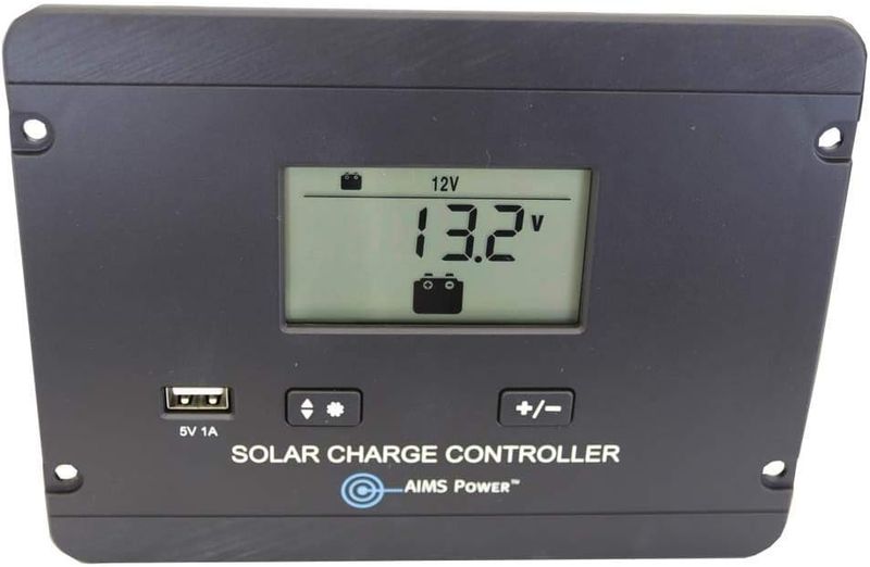 AIMS Power Flush Mount 30 Amp Solar Charge Controller 1224V PWM