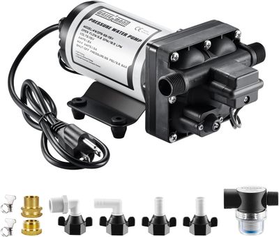 115V Water Pressure Booster Pump – Self-Priming 5.0 GPM 55 PSI with Pressure Switch
