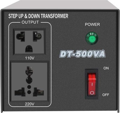 500W Voltage Converter – Convert 110V to 220V or 220V to 110V, Safe &amp; Reliable