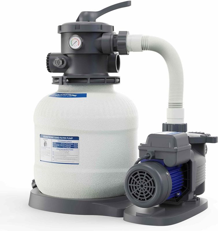 3/4HP Sand Filter Pump with Timer – 3800 GPH for Above Ground Pools up to 14,000 GAL