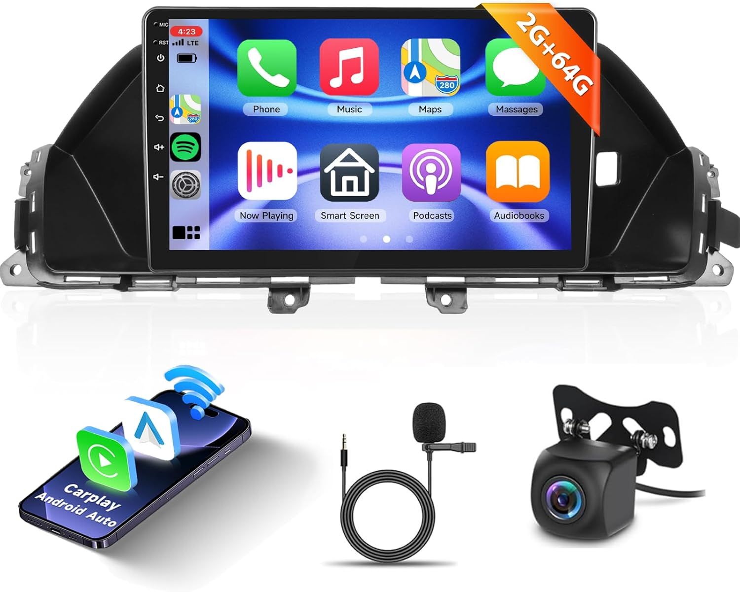 Honda Odyssey EX 2010-2017 Double Din 9&quot; Car Stereo with 2G+64G, Android Auto &amp; Backup Camera