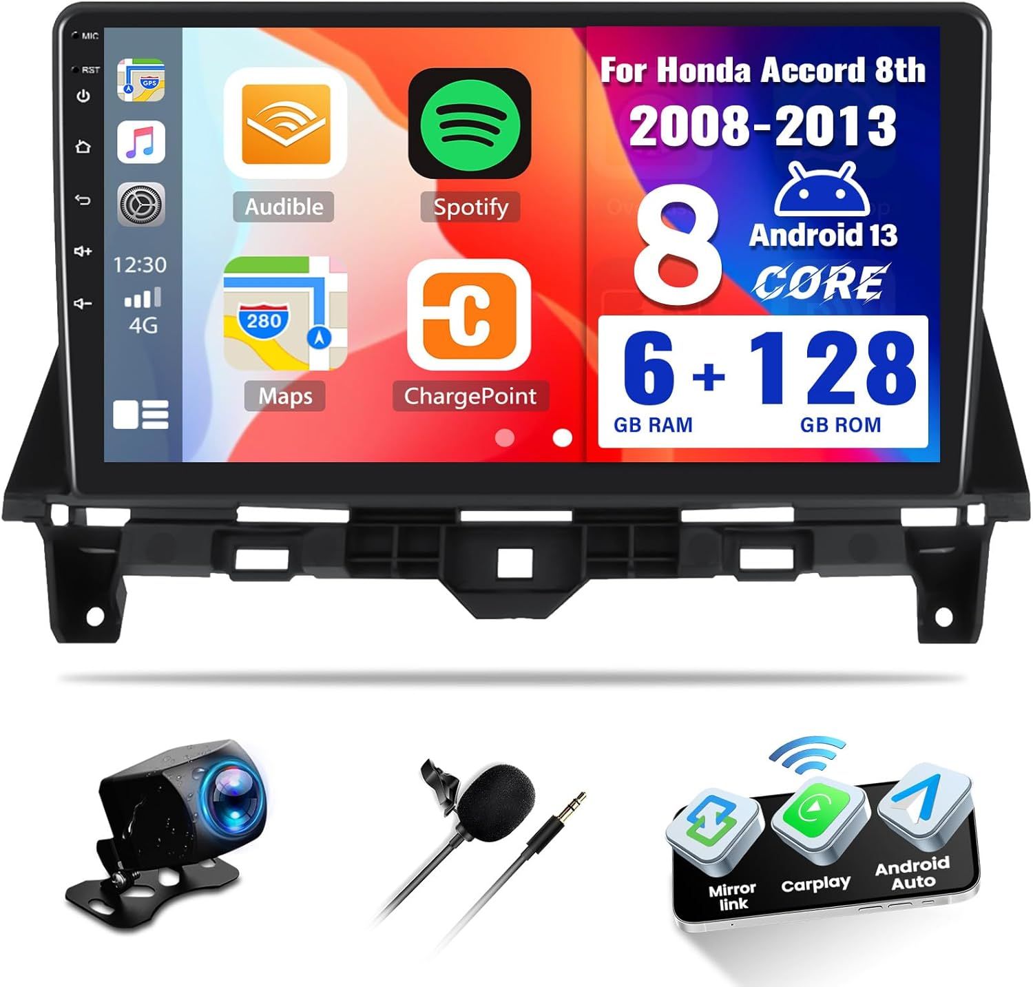 2008-2013 Honda Accord Premium Android Car Stereo – 10.1” Touch Screen, GPS, Bluetooth, Weather App