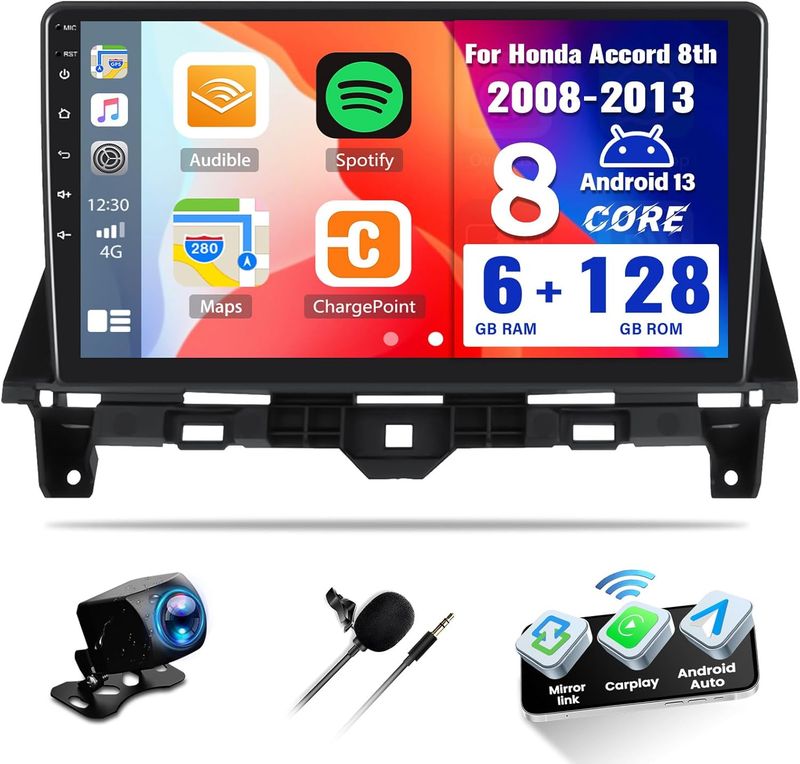 2008-2013 Honda Accord Premium Android Car Stereo – 10.1” Touch Screen, GPS, Bluetooth, Weather App