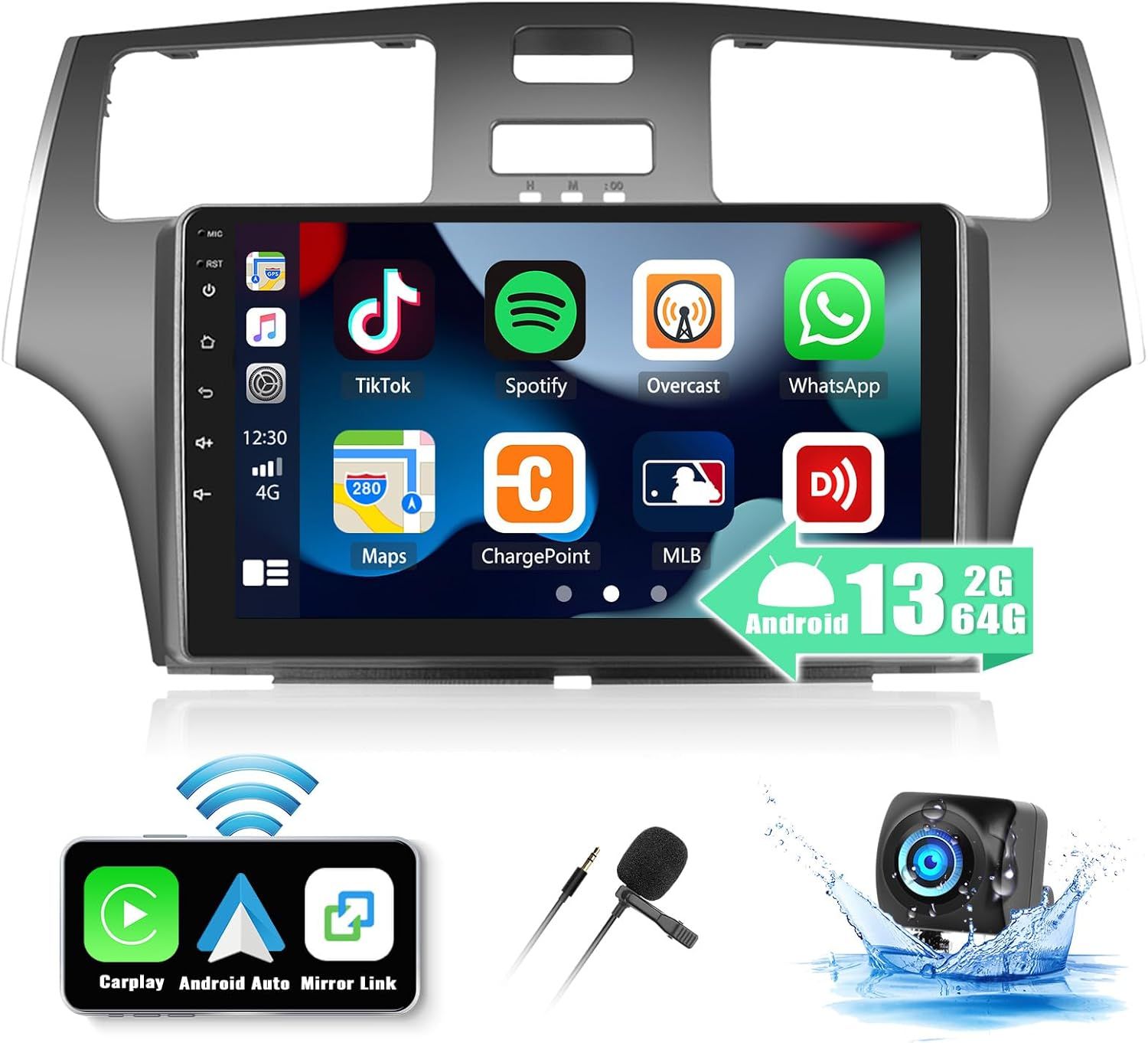 2001-2005 Lexus ES Car Radio – Android System, 9&quot; Screen, GPS, Bluetooth, Backup Camera