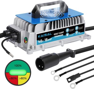Heavy Duty 48V Golf Cart Charger – 18A Smart Charger, IP67 Waterproof