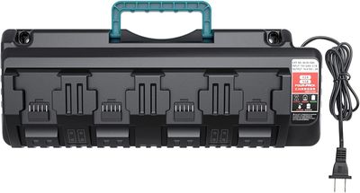 Rapid 4-Slot Charger – Compatible with Milwaukee 18V Lithium Ion Power Tool Batteries