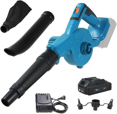 Cordless Small Leaf Blower – Compatible with Makita 18V Battery, 2-Speed