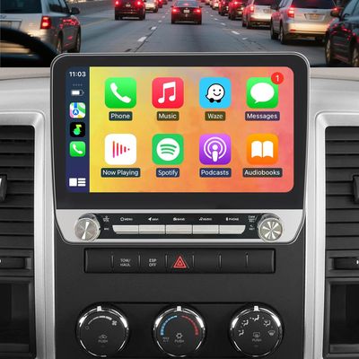 2009-2012 Dodge RAM Car Stereo 10&quot; Touch Screen with CarPlay, FM/AM, Backup Camera &amp; Navigation