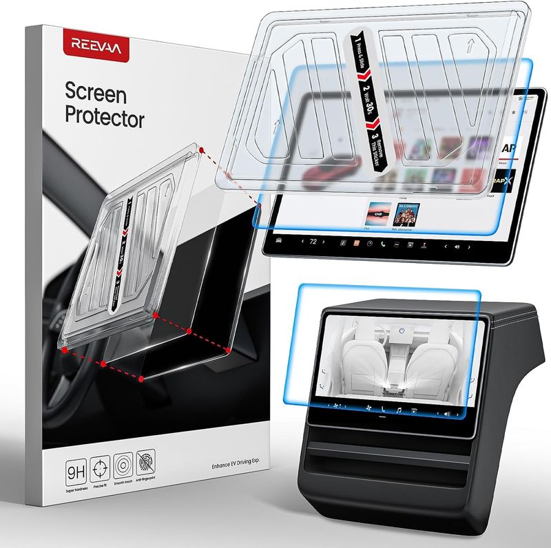 Tesla Model X 2022-2025 Screen Protector – Anti-Fingerprint Tempered Glass