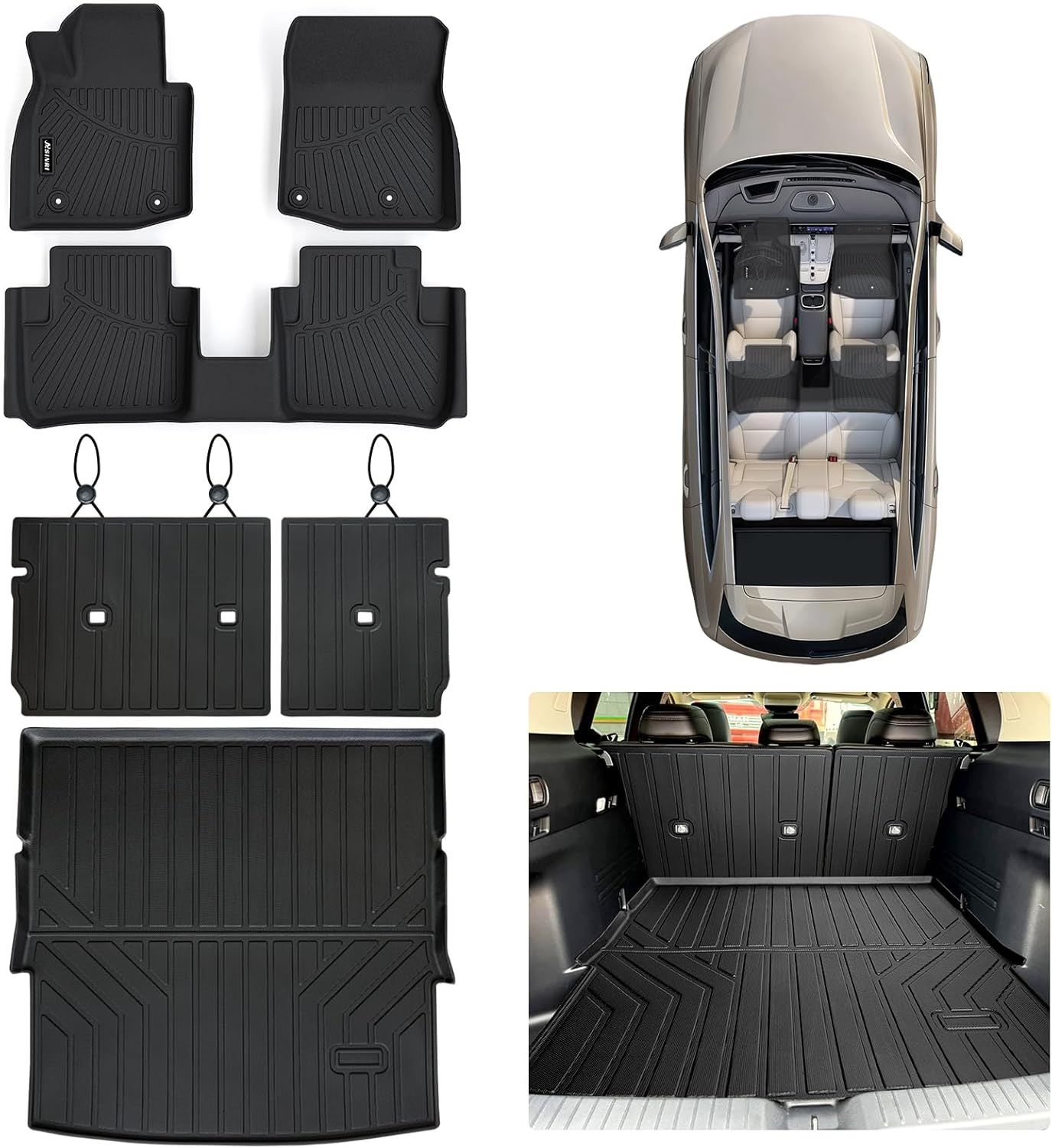 2023-2025 Mazda CX-50 All Weather Floor Mats Set with Trunk Cargo &amp; Backrest Liner TPE