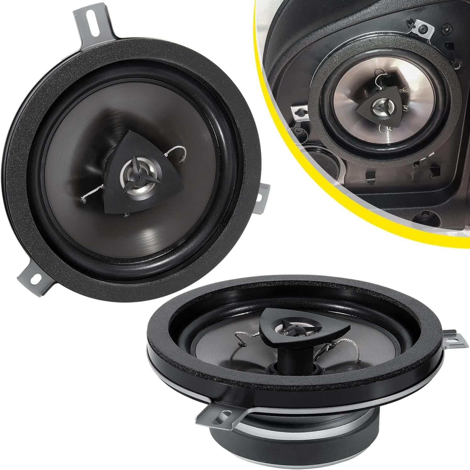2 Speakers For Jeep Wrangler &amp; Grand Cherokee, Commander, Liberty, Dodge Challenger, Durango &amp; More