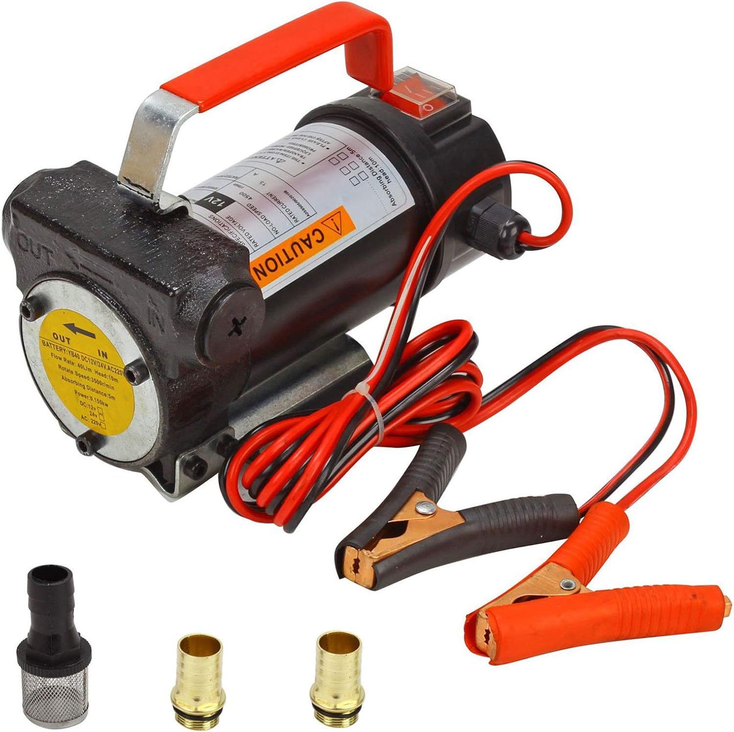 12V DC Portable Electric Fuel Transfer Extractor Pump Diesel Kerosene Oil Commercial Motor Auto