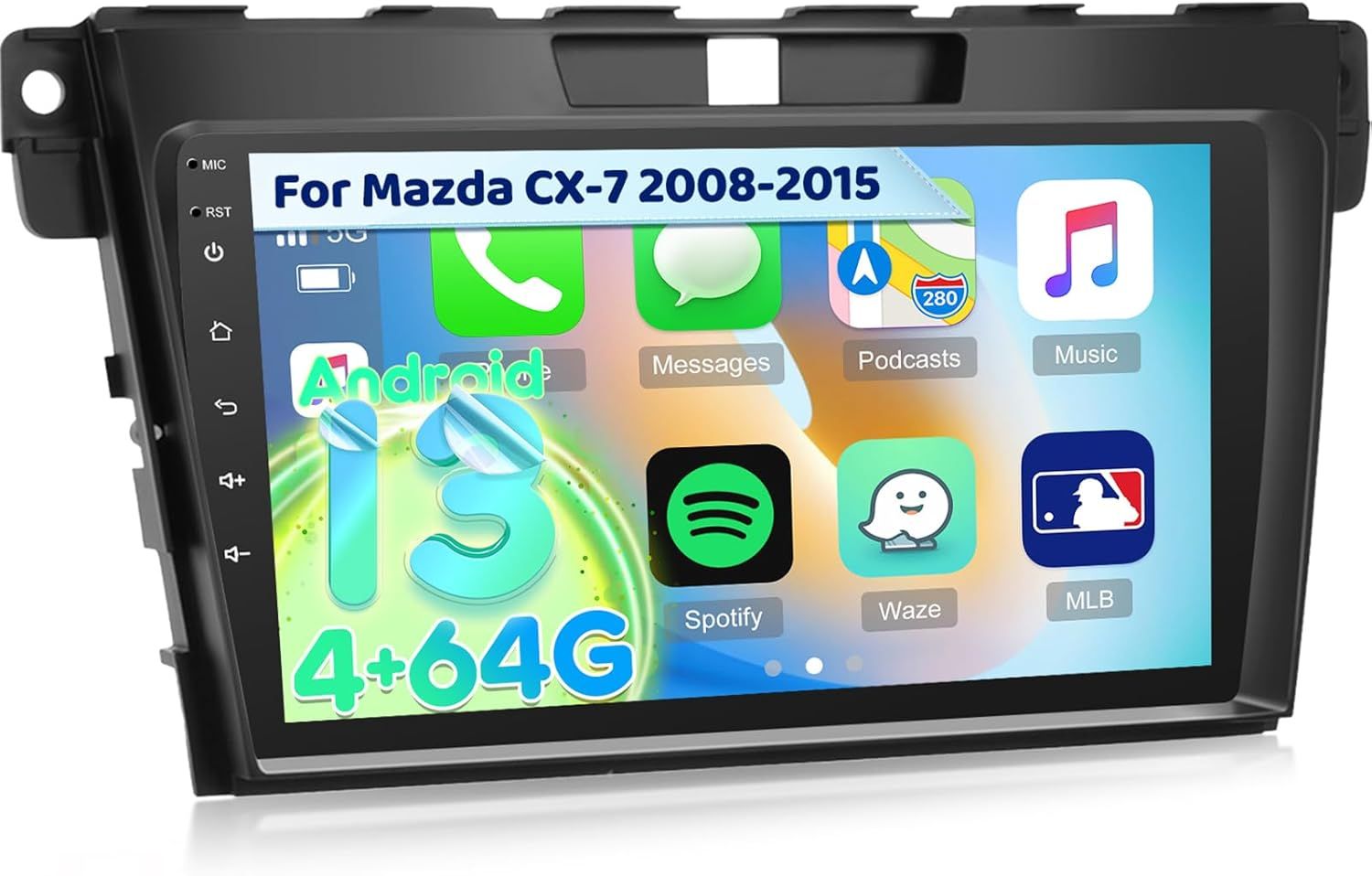 2007-2015 Mazda CX-7 Car Radio Upgrade 9 Inch Android Stereo w/ Wi-Fi, GPS, SWC, Camera