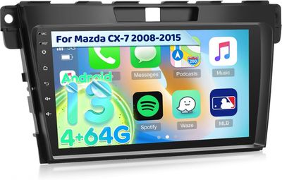 2007-2015 Mazda CX-7 Car Radio Upgrade 9 Inch Android Stereo w/ Wi-Fi, GPS, SWC, Camera