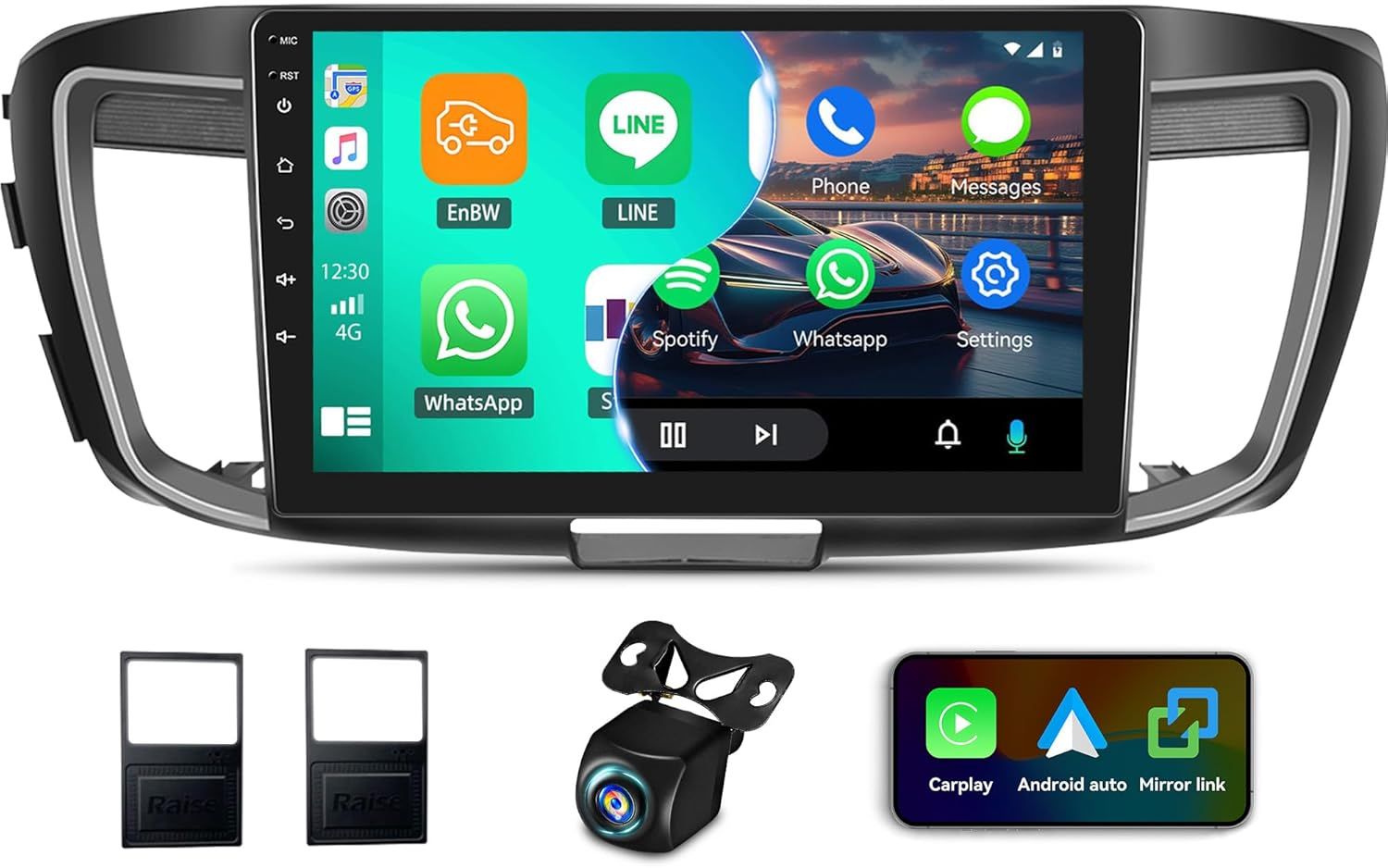 2013-2018 Honda Accord Car Stereo Android 10.1” Radio w/ CarPlay, Bluetooth, Navigation &amp; Camera