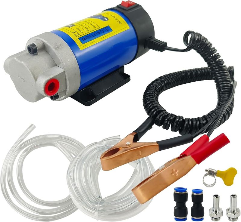 12V DC Oil Extractor Pump – Fast Transfer for Diesel, Fluids, Cars, Marine &amp; RV Use