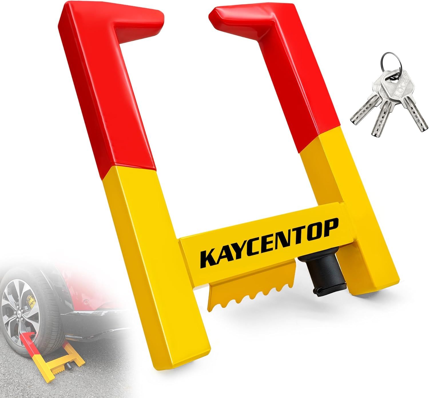 Secure Universal Wheel Lock – Heavy Duty Anti-Theft Clamp Fits Trailers, RVs, Cars, and Golf Carts