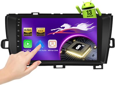 2010–2015 Toyota Prius Touch Screen Radio | Android 13, CarPlay, Bluetooth, GPS, Wi-Fi &amp; Camera