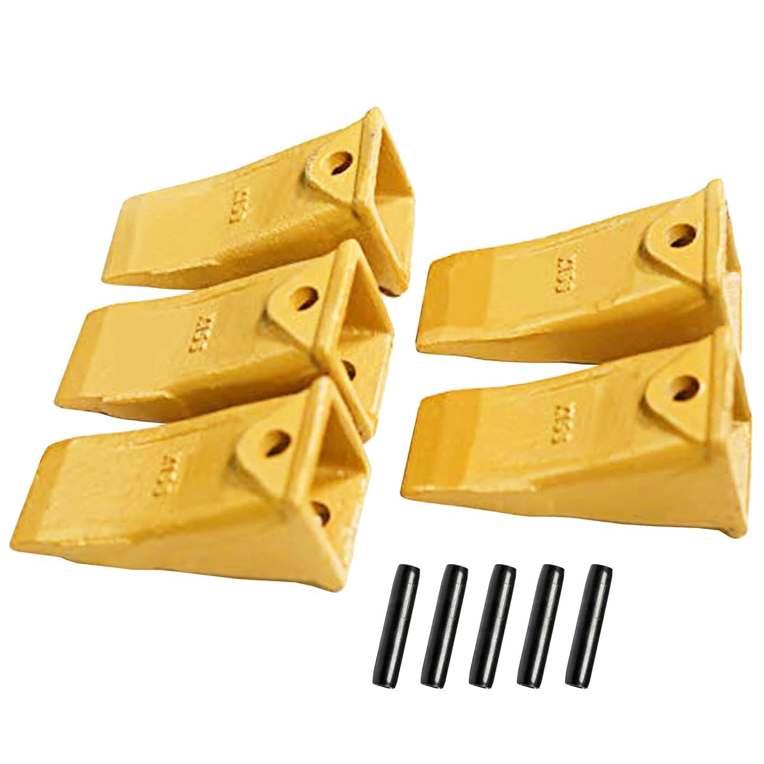 Heavy Duty Steel Bucket Tooth Set | 5 Pack | For Mini Excavator / Skid Steer Buckets X156
