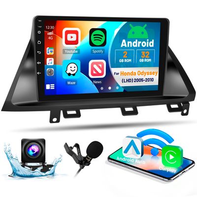 2005-2010 Honda Odyssey 10.1 Inch Android 13 Radio with CarPlay, Android, Bluetooth &amp; Backup Camera