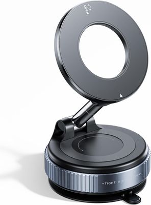 2026 Magnetic Car Phone Holder, 96LBS Vacuum Suction &amp; 360° Adjustable Mount for iPhone &amp; Android