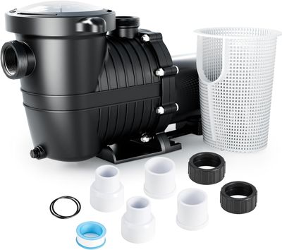 1.5 HP Dual Speed Pool Pump – Self-Priming for Inground or Above Ground Pools, 6300 GPH, 230V