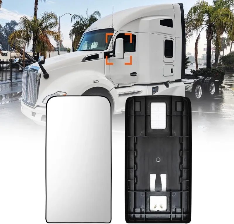 Kenworth T680 T880 2013–2019 Truck Mirror Glass with Defrost – Driver &amp; Passenger Side