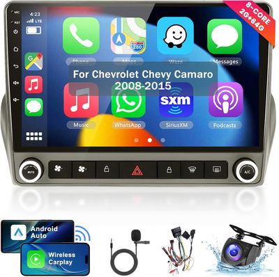 Chevy Camaro 2008-2015 Android Stereo with GPS Navigation, Wi-Fi, Bluetooth, DSP &amp; Backup Camera