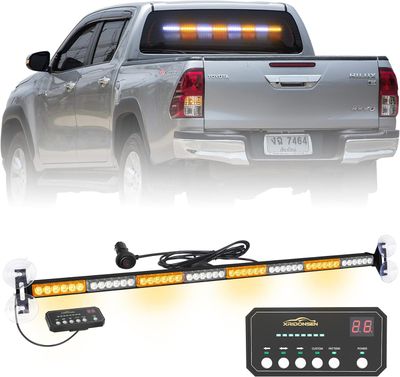 35 Inch - 48 LED Traffic Advisor Strobe Light Bar for Construction Vehicles, Tow &amp; Plow Trucks