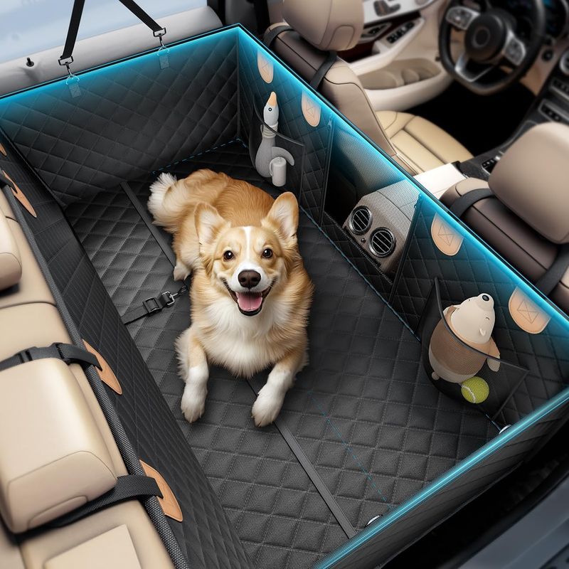 Back Seat Pet Protector – Waterproof Car Hammock Bed for Sedans and SUVs