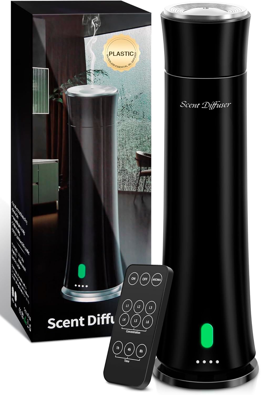 Scent Diffuser for Large Spaces – 1500 Sq. Ft Waterless Aroma Machine for Home &amp; Office