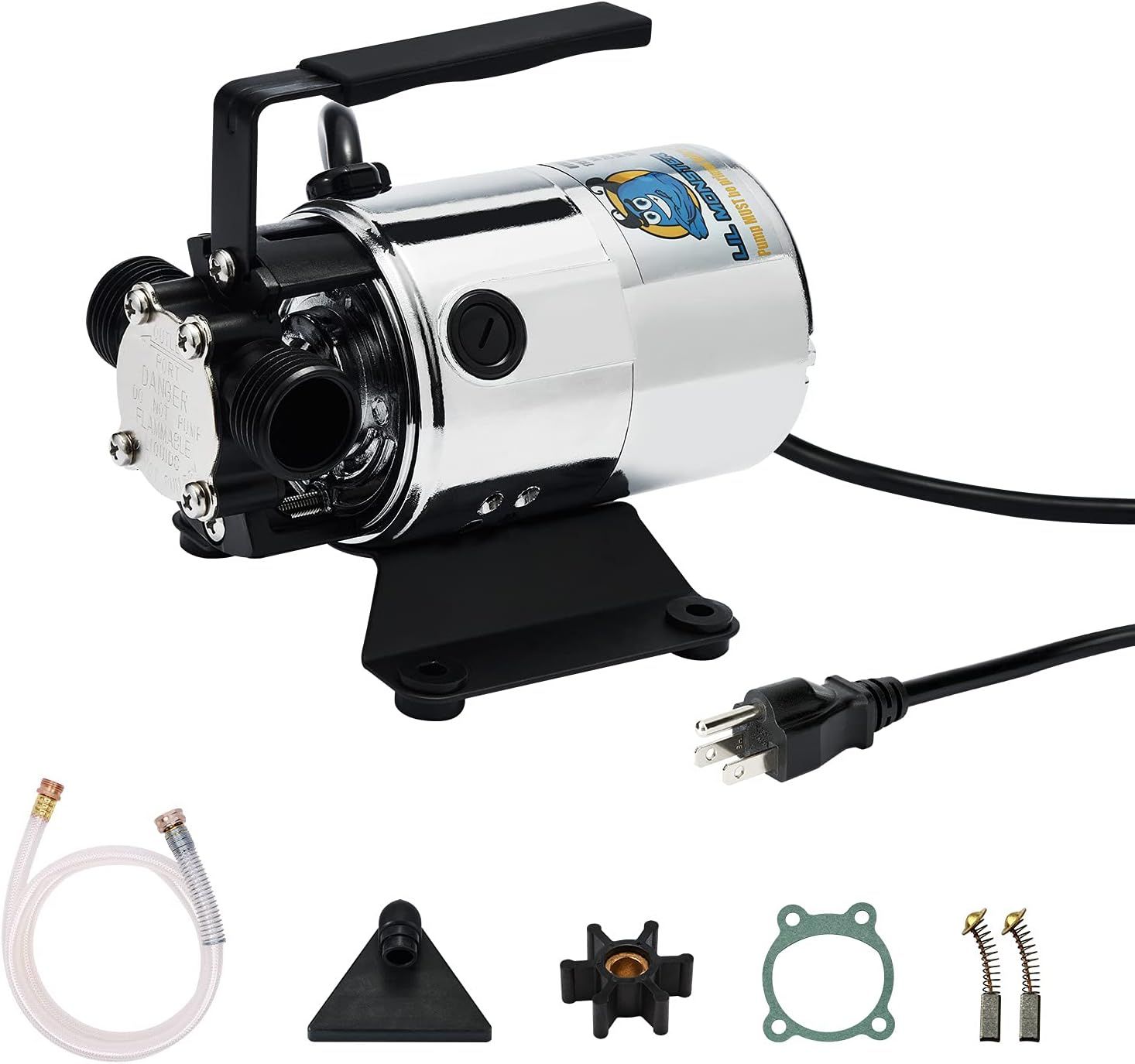 115V Portable Electric Utility Water Pump with Hose Kit for Home and Garden Use