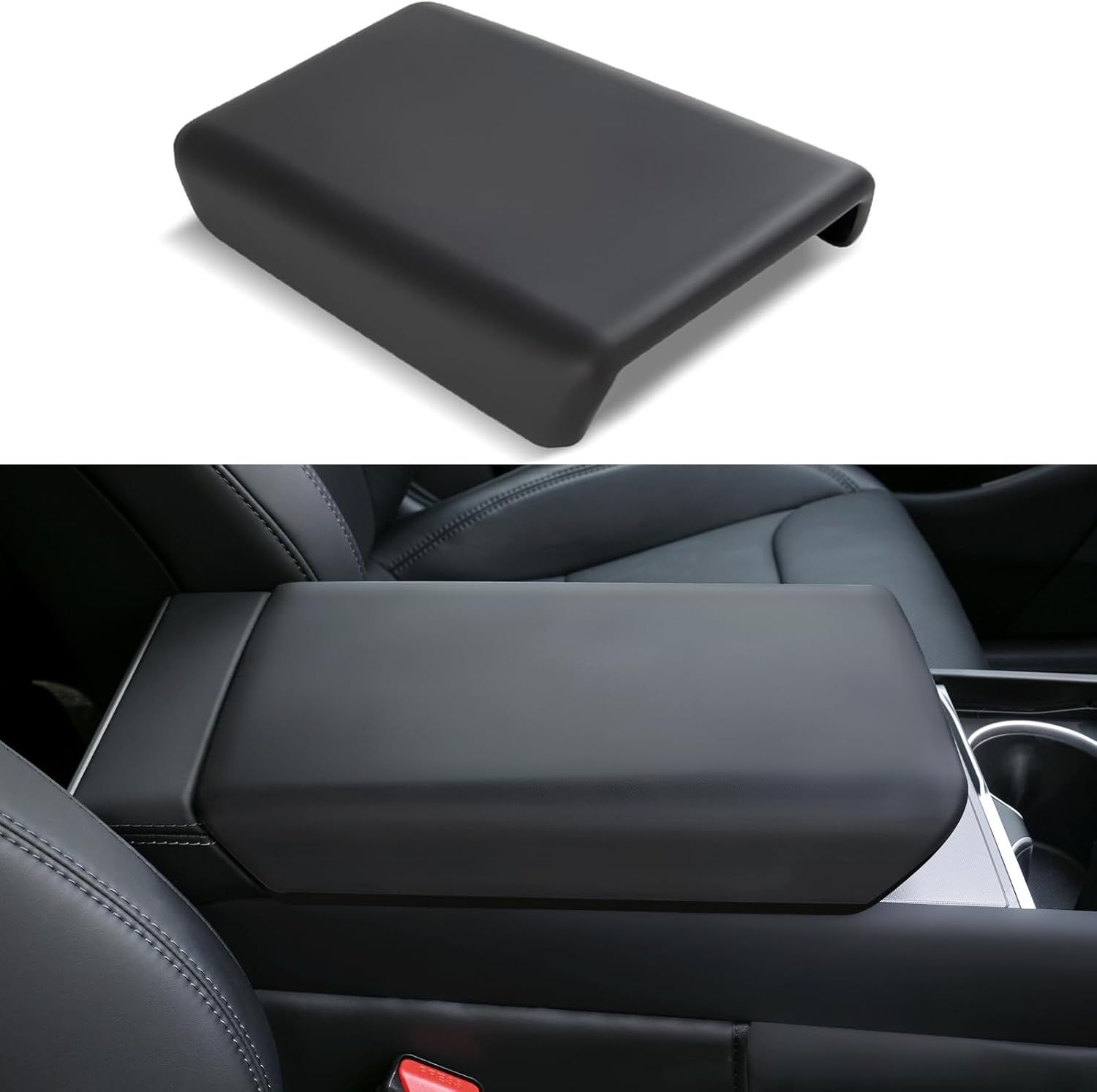 Model Y 2025-2026 / Model 3 Highland 2024-2025 Armrest Cover – Sleek Black Design
