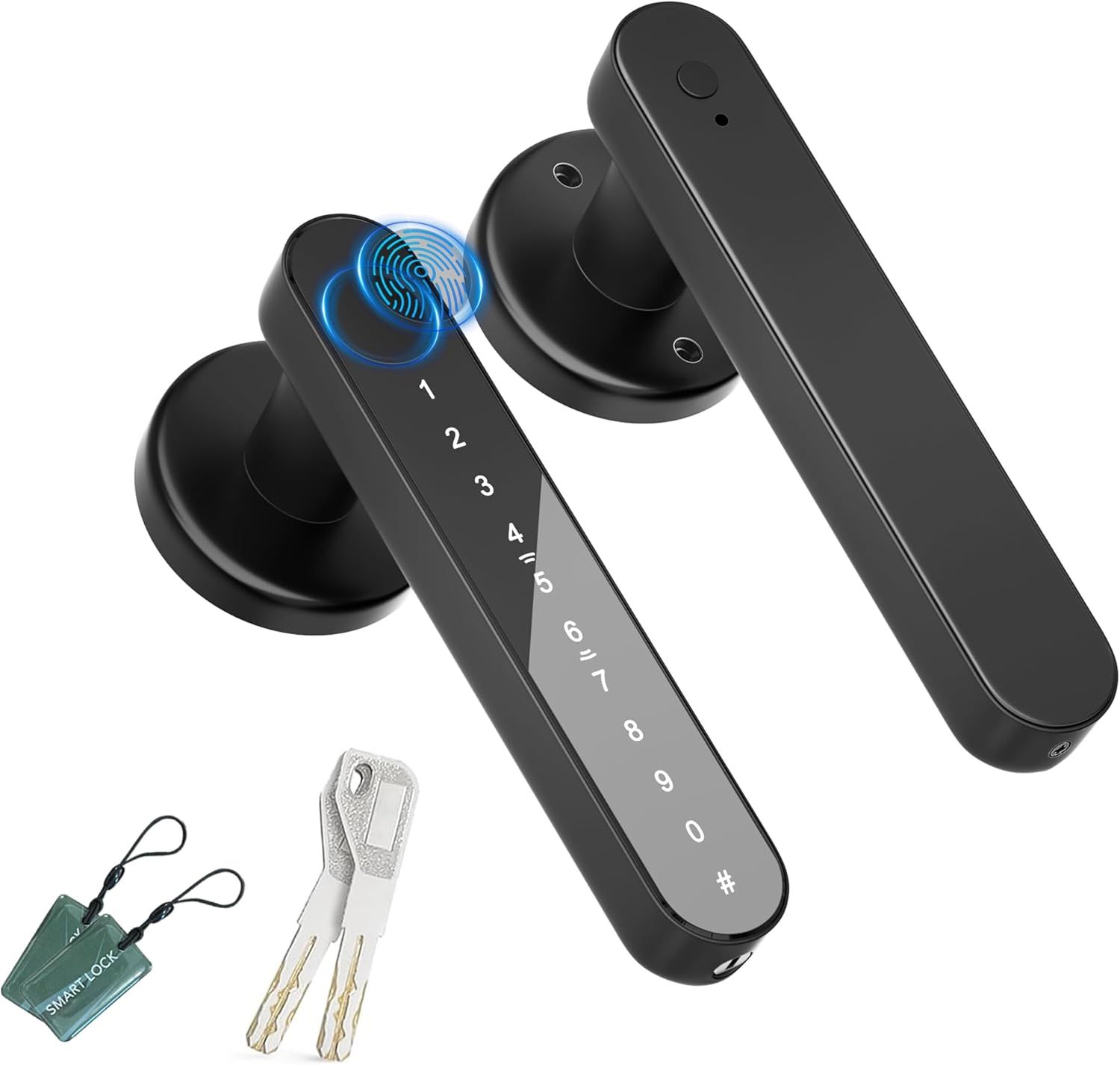 Biometric Door Lock – Fingerprint &amp; Passcode Smart Knob for Bedroom, Apartment, Home or Office