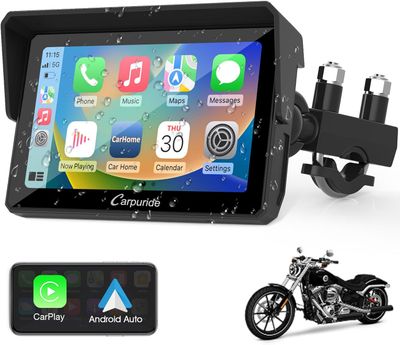 5&quot; Motorcycle GPS CarPlay/Android Auto Portable Waterproof Stereo with Touchscreen