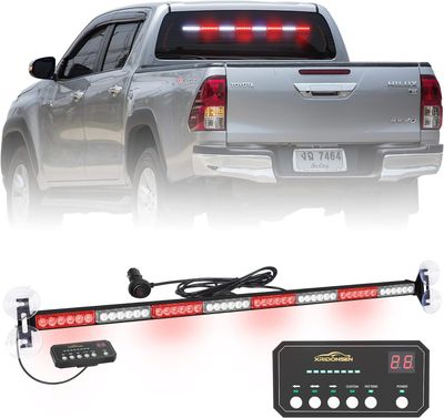 35 Inch - 48 LED Traffic Advisor Strobe Light Bar for Construction Vehicles, Tow &amp; Plow Trucks