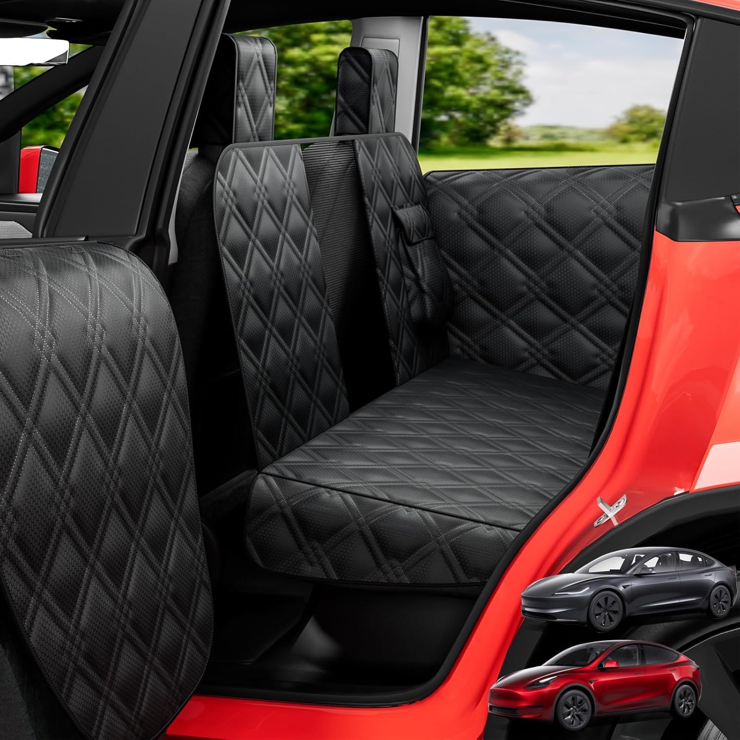 Tesla Model Y/3 Dog Car Seat Cover Waterproof Back Seat Hammock