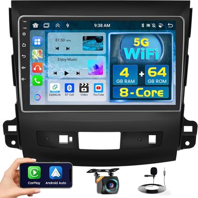 Mitsubishi Outlander 2008-2015 Wireless CarPlay Touchscreen Stereo with GPS and Backup Camera